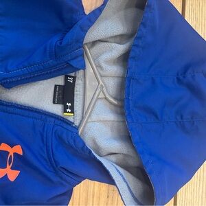 Under Armour Royal Blue Hoodie with Orange Logo